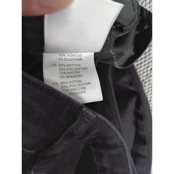 Articles of Society Skinny Jeans Womens 31 32X28 Black Out Stretch Raw Hem Ankle - Picture 9 of 15